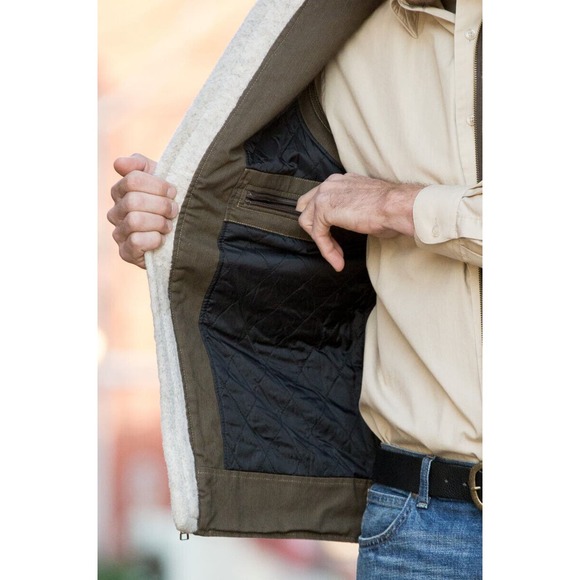 Kuhl Burr Lined Vest Canvas Berber Fleece Trim Vintage Patina Dye Men's Size XL - Picture 5 of 12